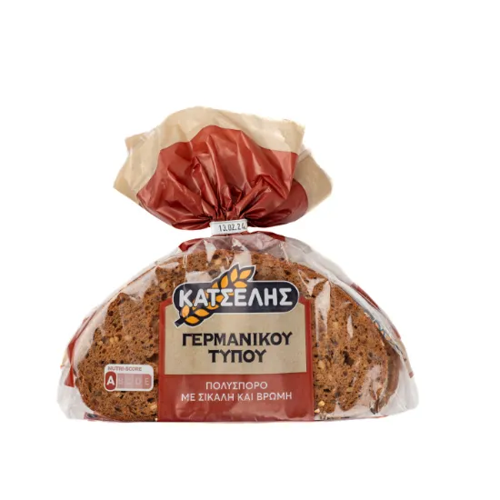 Picture of KATSELIS German-style multigrain bread with rye & oats 500g
