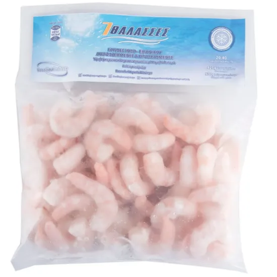 Picture of Peeled frozen shrimps, size 20–40 (500g)