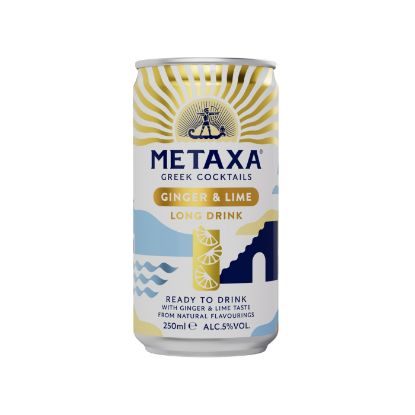 METAXA cocktail with ginger and lime 250ml