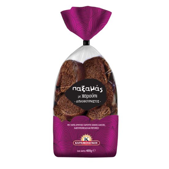 KARAMOLEGKOS pastry with carob and pistachio 400g