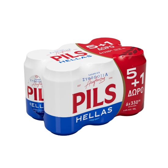 PILS HELLAS beer 6x330ml 5+1 FREE