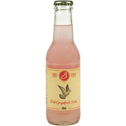 THREE CENTS Pink Grapefruit Soda (200ml)