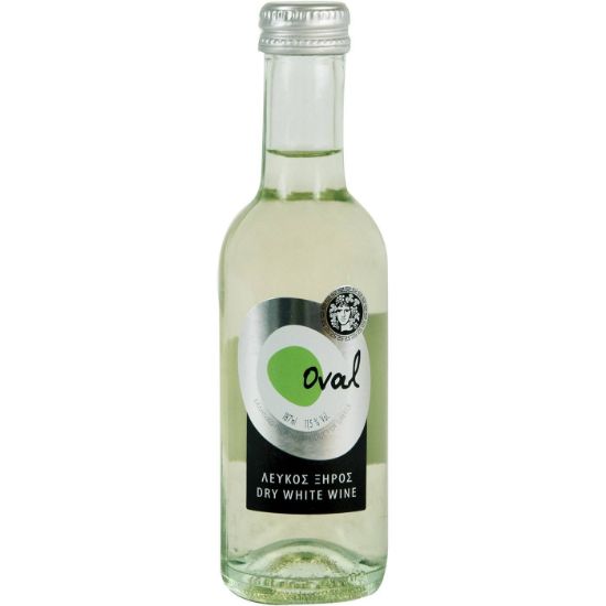 Oval white wine Dionysos winery dry (187ml)