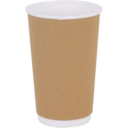 Paper double-walled kraft cups 16oz (25 pcs)