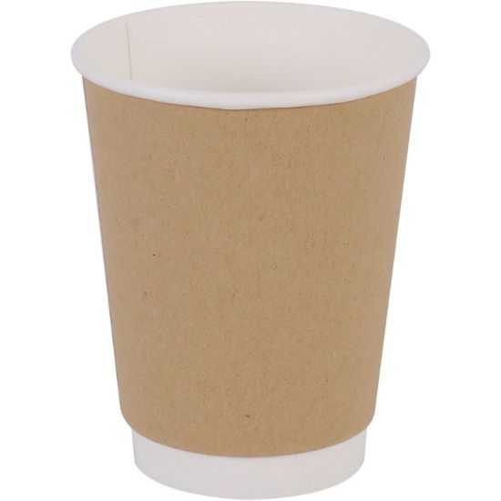 Paper double-walled kraft cups 12oz (25 pcs)
