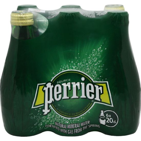 Perrier natural sparkling mineral water (6x200ml)