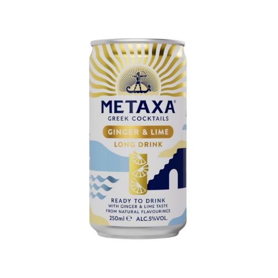 METAXA cocktail with ginger and lime 250ml