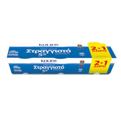 KOLIOS strained yogurt 5% 3x170g