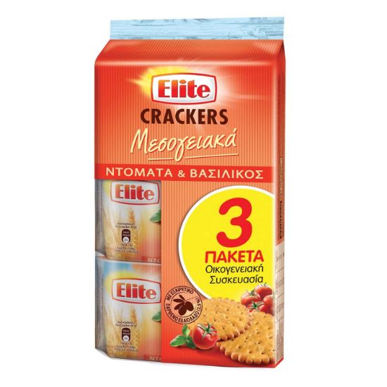 ELITE tomato & basil cracker family pack 3x105g