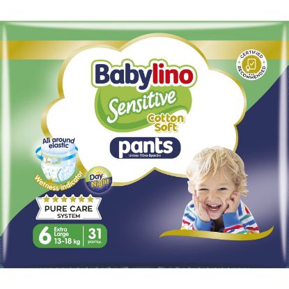 BABYLINO diaper-booties Cotton Soft Unisex No6 Extra Large 13-18kg 31 pcs.