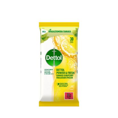 DETTOL antibacterial wipes with lemon scent 30 pcs.