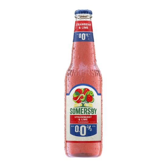 SOMERSBY strawberry & lime 0% bottle 330ml