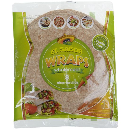 EL SABOR whole grain wraps 8x20cm