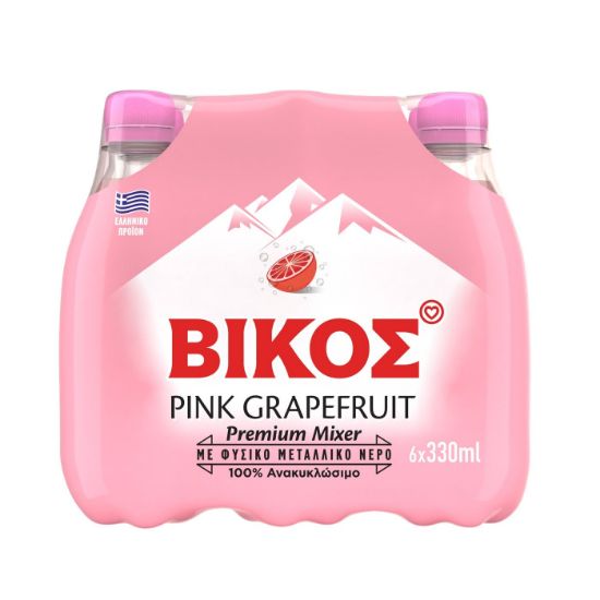 VIKOS Pink Grapefruit soda 6x330ml