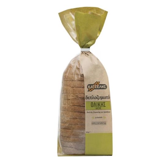 KATSELIS whole grain double-fermented bread with sourdough, sliced 500g