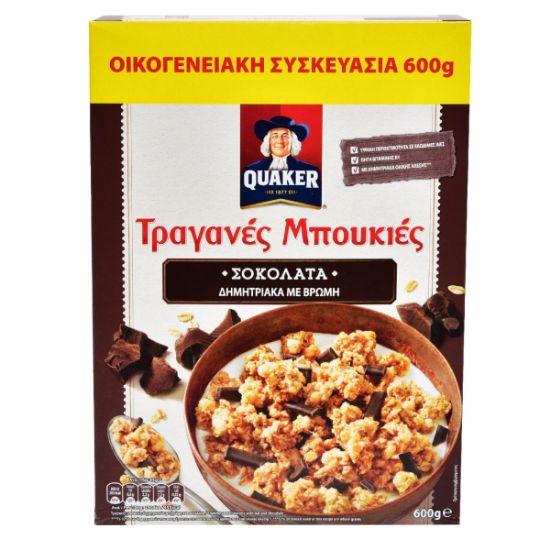 QUAKER crunchy oatmeal bites with health chocolate (450g)