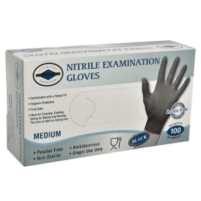 THALASSINOS nitrile disposable gloves black Medium (100 pcs.)
