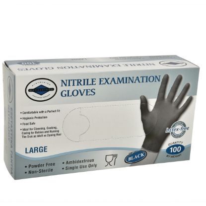 THALASSINOS nitrile disposable gloves black Large (100 pcs.)
