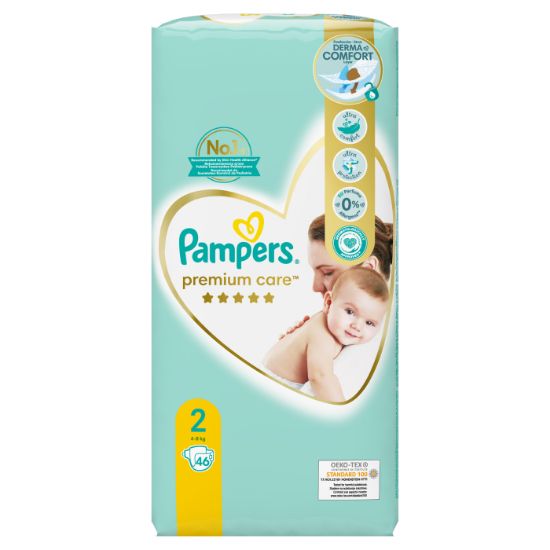 PAMPERS Premium Care diapers No.2, 3-6kg 46 pcs.