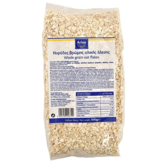 ARION FOOD whole grain oat flakes cereal 500g