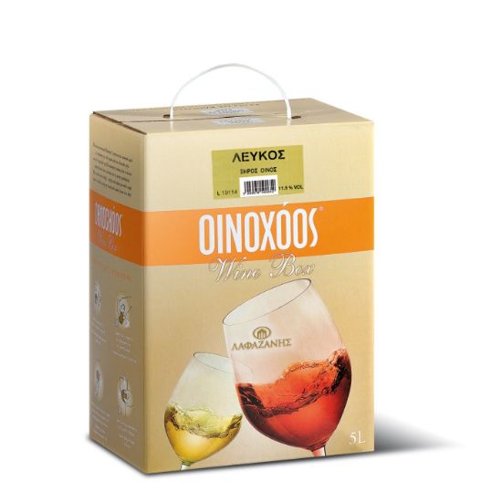LAFASANI white wine dry bag, grape variety Moschofilero 5lt