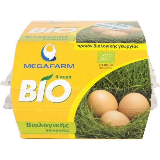 MEGAFARM fresh organic eggs (4x53-63g)