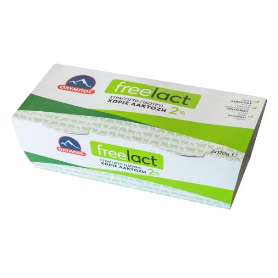 OLYMPOS Freelact strained yogurt lactose‑free 2% (2x170g)