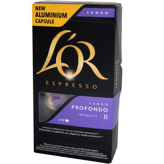 L'OR deep lungo espresso coffee in capsules (10x5.2g)
