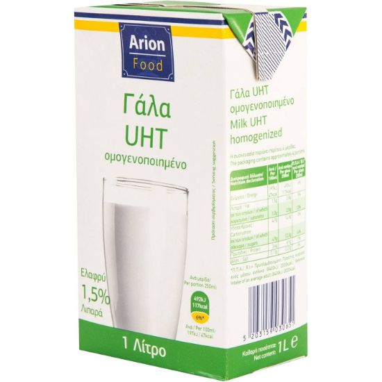 ARION FOOD long‑life light milk 1.5% fat (1lt)
