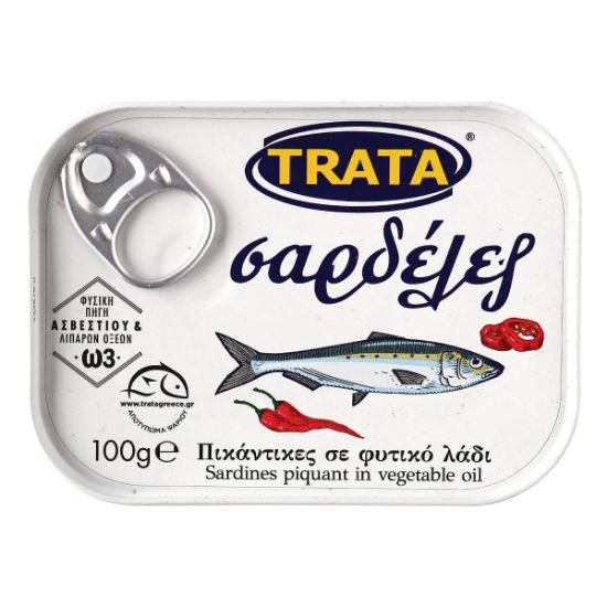 TRATA canned spicy sardines with olive oil (100g)