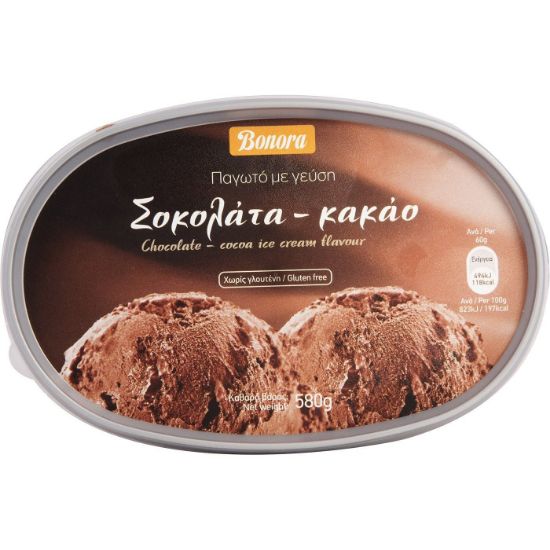 BONORA chocolate ice cream 1lt pack