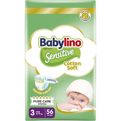 BABYLINO Sensitive diapers No.3, 4-9kg (56 pcs.)
