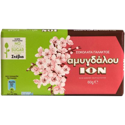 ION almond milk chocolate with stevia gluten-free (60g)