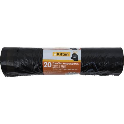 KITTEN black garbage bags 65x85cm (20 pcs.)