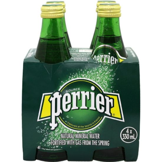Perrier natural sparkling mineral water (4x330ml)