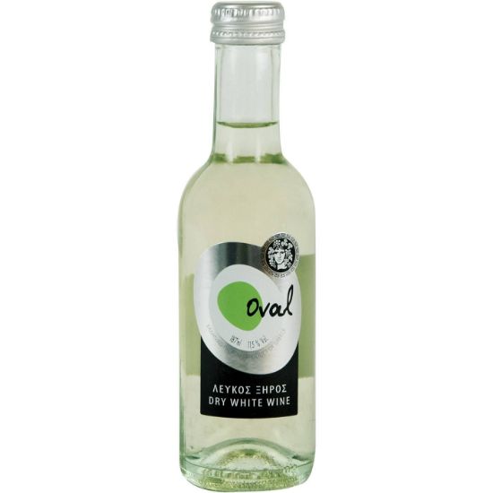 Oval white wine Dionysos winery dry (187ml)
