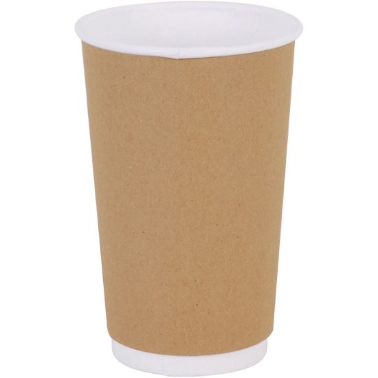 Paper double-walled kraft cups 16oz (25 pcs)