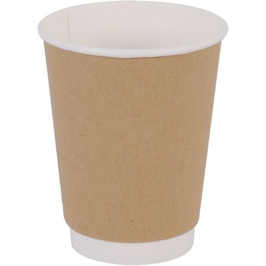 Paper double-walled kraft cups 12oz (25 pcs)