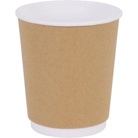 Paper double-walled kraft cups 8oz (25 pcs)