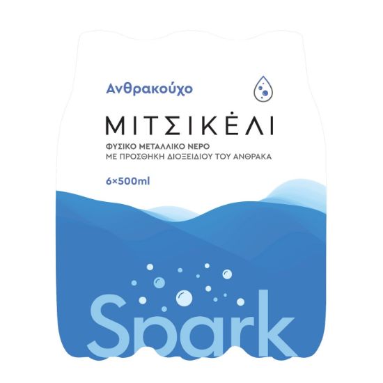 Mitsikeli natural sparkling mineral water (6x500ml)