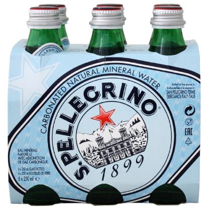 San Pellegrino natural sparkling mineral water (6x250ml)